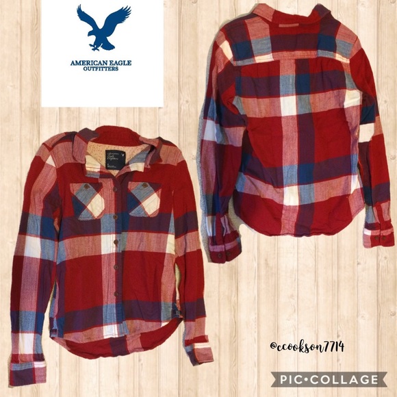 American Eagle Outfitters Tops - sale American eagle outfitters plaid blouse